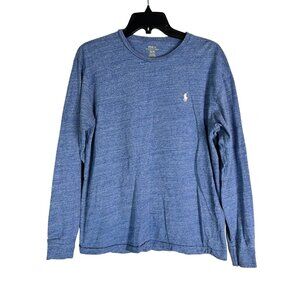 Polo Ralph Lauren Shirt Mens Blue Long Sleeve Crew‎ Neck Gorp Sport Activewear